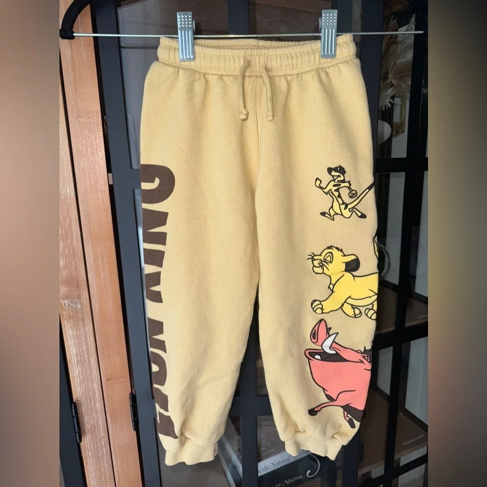 Zara Kids x Disney Lion King simba timon pumbaa sweatpants joggers toddler boys